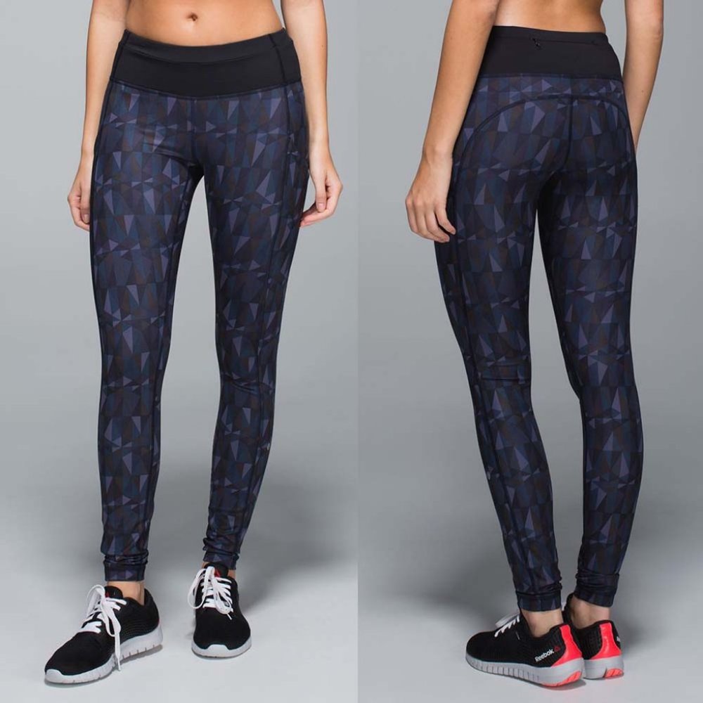 Lululemon Speed Tight Stained Glass Love Nightfall Black sz 6 EUC